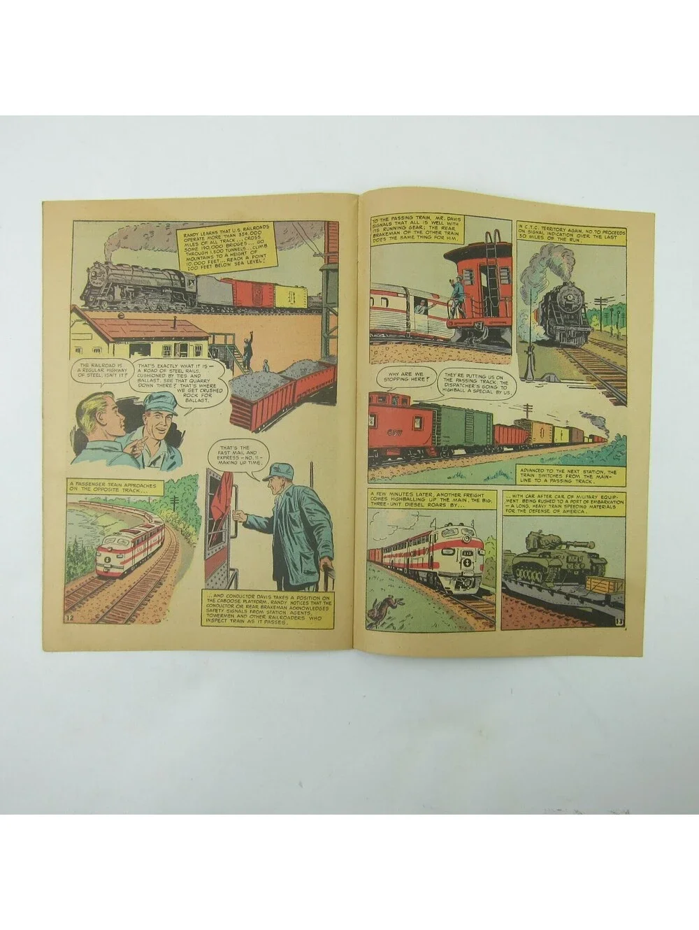Railroad Comic Book Railroads Deliver the Goods Trains Promotional Vintage 1954